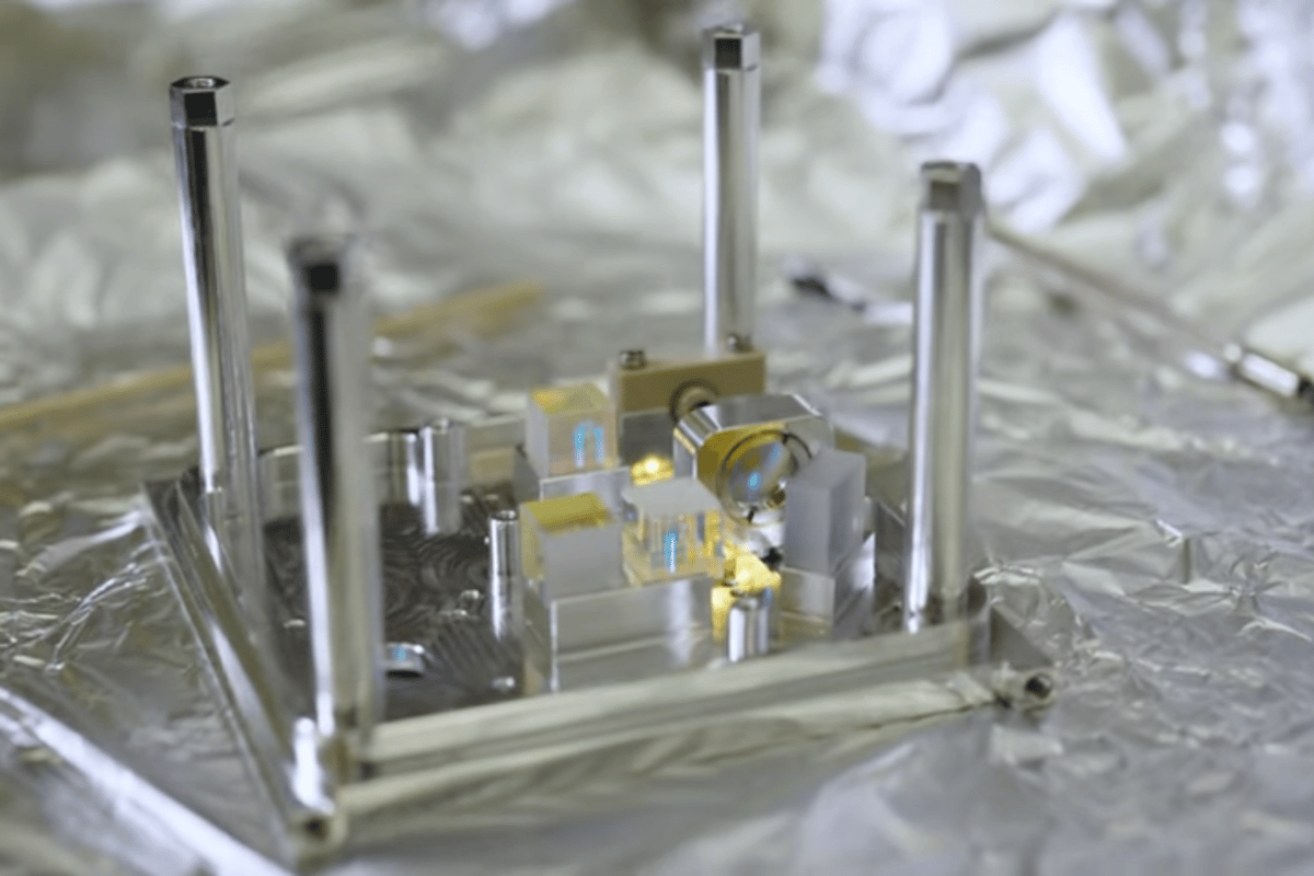 A prototype of the inner workings of the satellite experiment that could help detect dark matter