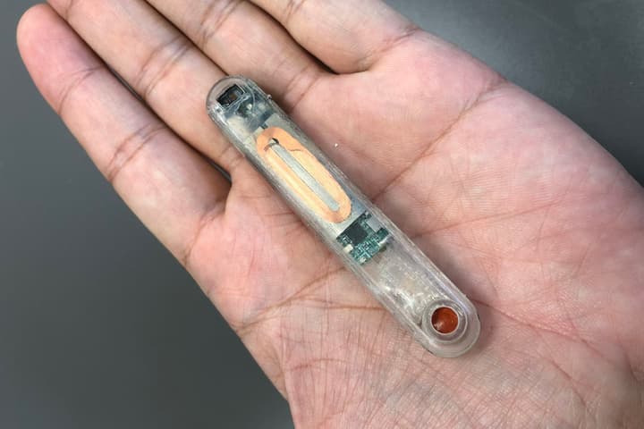 The prototype iSOS (Implantable System for Opioid Safety) naloxone-dispensing implant