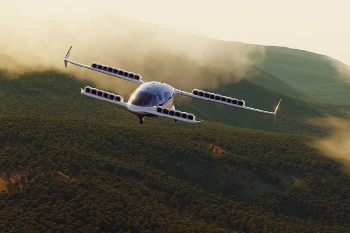 Rendering of one of Lilium's prototype air taxis