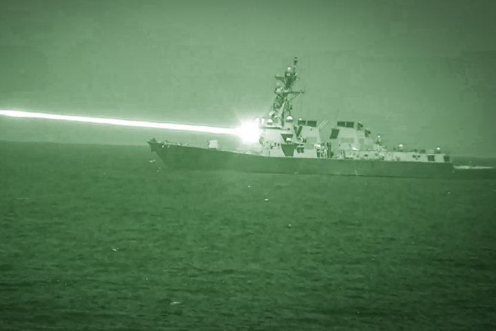 A recent test of a US Navy laser weapon