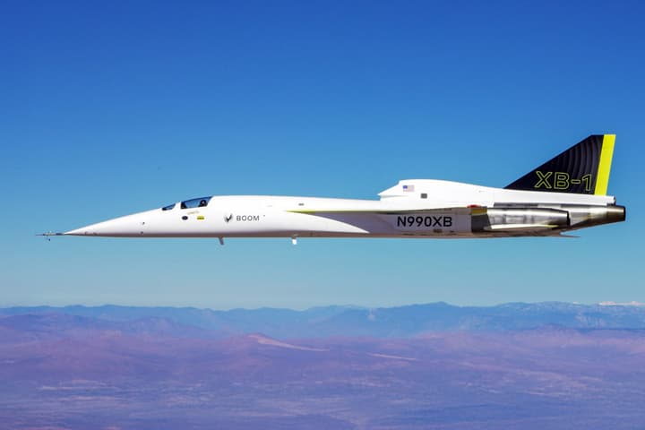 The XB-1 demonstrator is "boomless cruise" capable