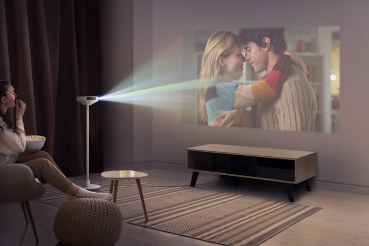 LG aims for versatility in the living room with a 3-in-1 lamp/projector/speaker