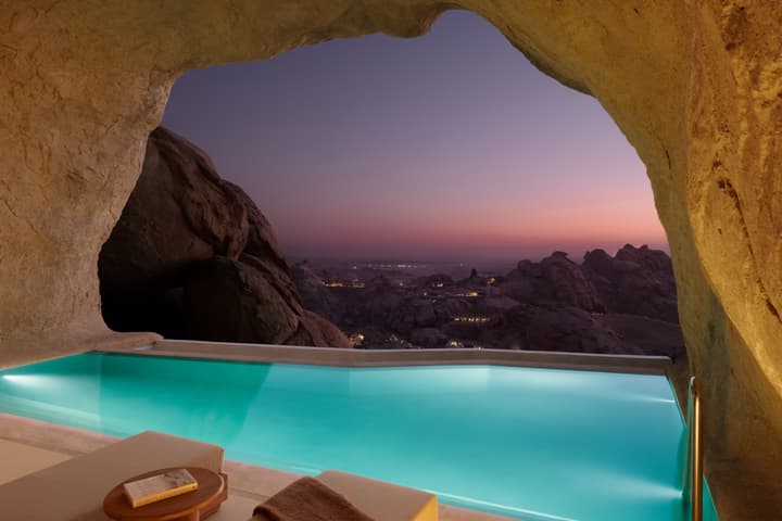 Some of Desert Rock's villas are perched on the edge of the cliffside