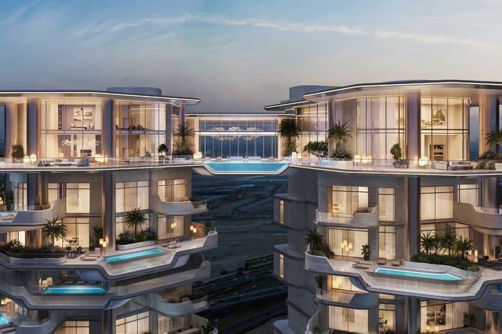 Regent Residences Dubai, Sankari Place will consist of two skyscrapers that are connected by an enclosed sky pool