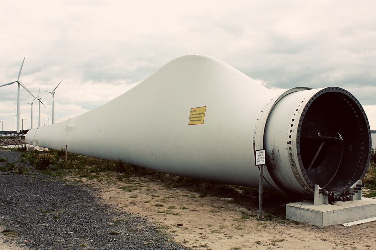 Retired wind turbine blades can be hard to repurpose because of their typically non-recyclable composite materials - which can include fiberglass