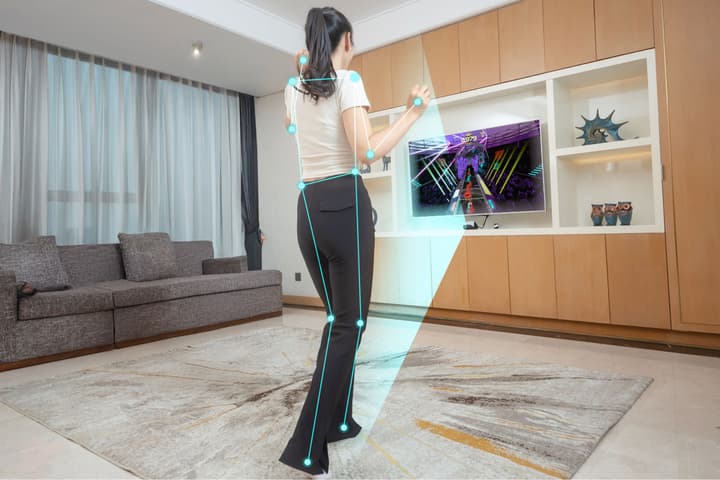 The BodyLink system is presently on Kickstarter – and no, it doesn't actually project a visible wireframe model onto its user