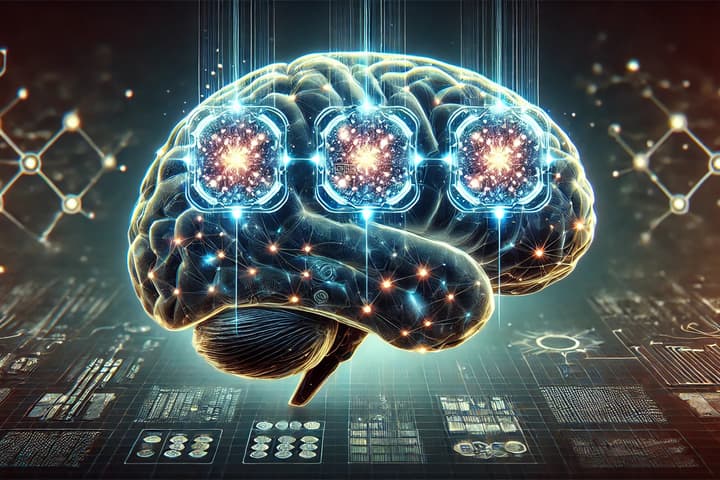 This generative image illustrates the discovery that the brain stores memories in three parallel copies