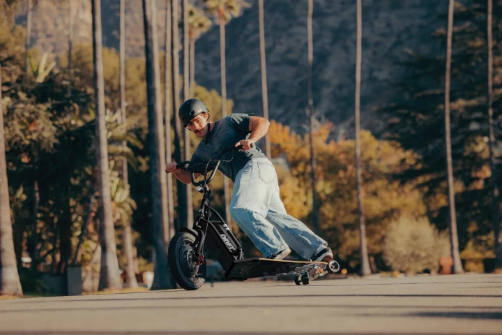 "The Dryft Board fuses the best elements of a BMX and skateboard, the power of an ebike and the soul of a flat-track motorcycle into a bold new ride form called the Hybrid Board Cross"